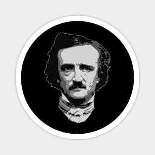 Edgar Allan Poe Black and White Magnet